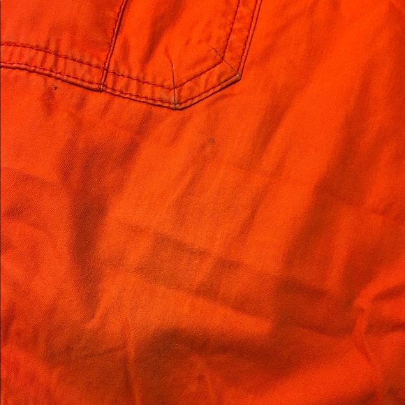 Mini Boden Orange Cargo Pants with Blue Striped Waistband - Picture 8 of 8